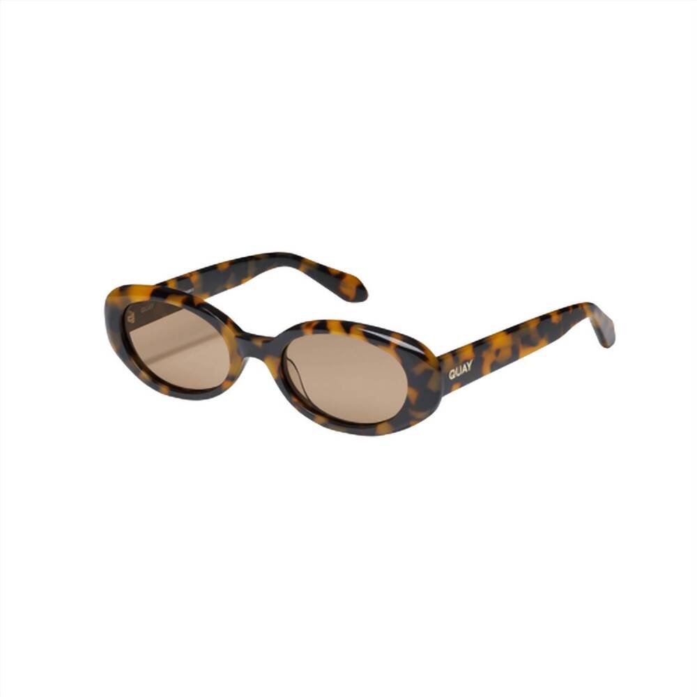 NEW QUAY women's felt cute sunglasses in pebble tortoise/tan